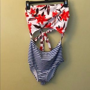 One Piece Cut Out Swim Suit